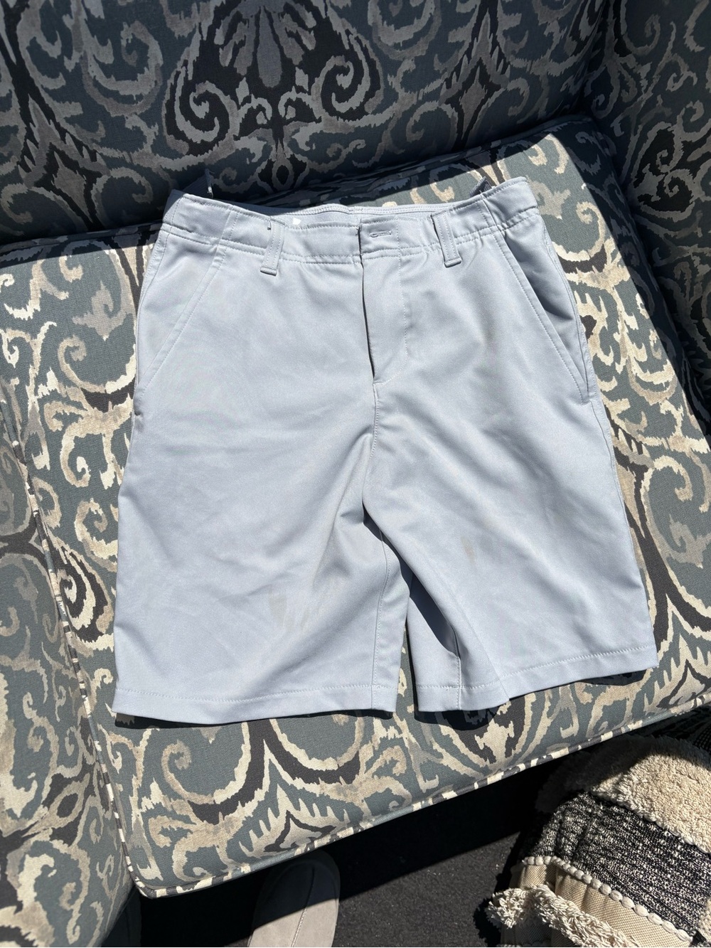 Boys Light Grey Casual Shorts
